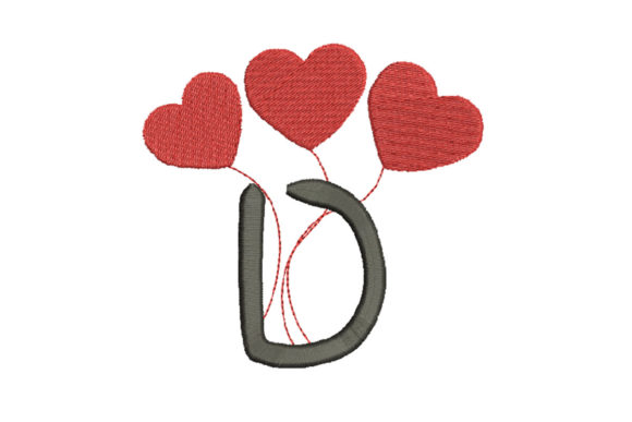 Alphabet Letter D with Red Love Heart Review