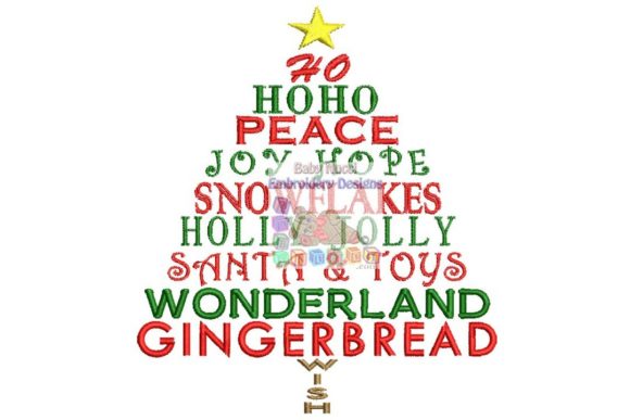 BN Christmas Words Tree Embroidery Review