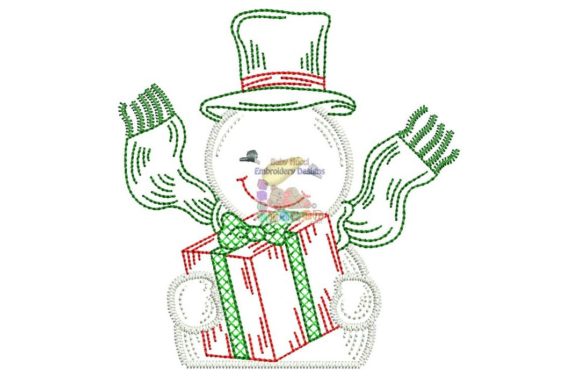 Snowman with Big Gift Embroidery Review